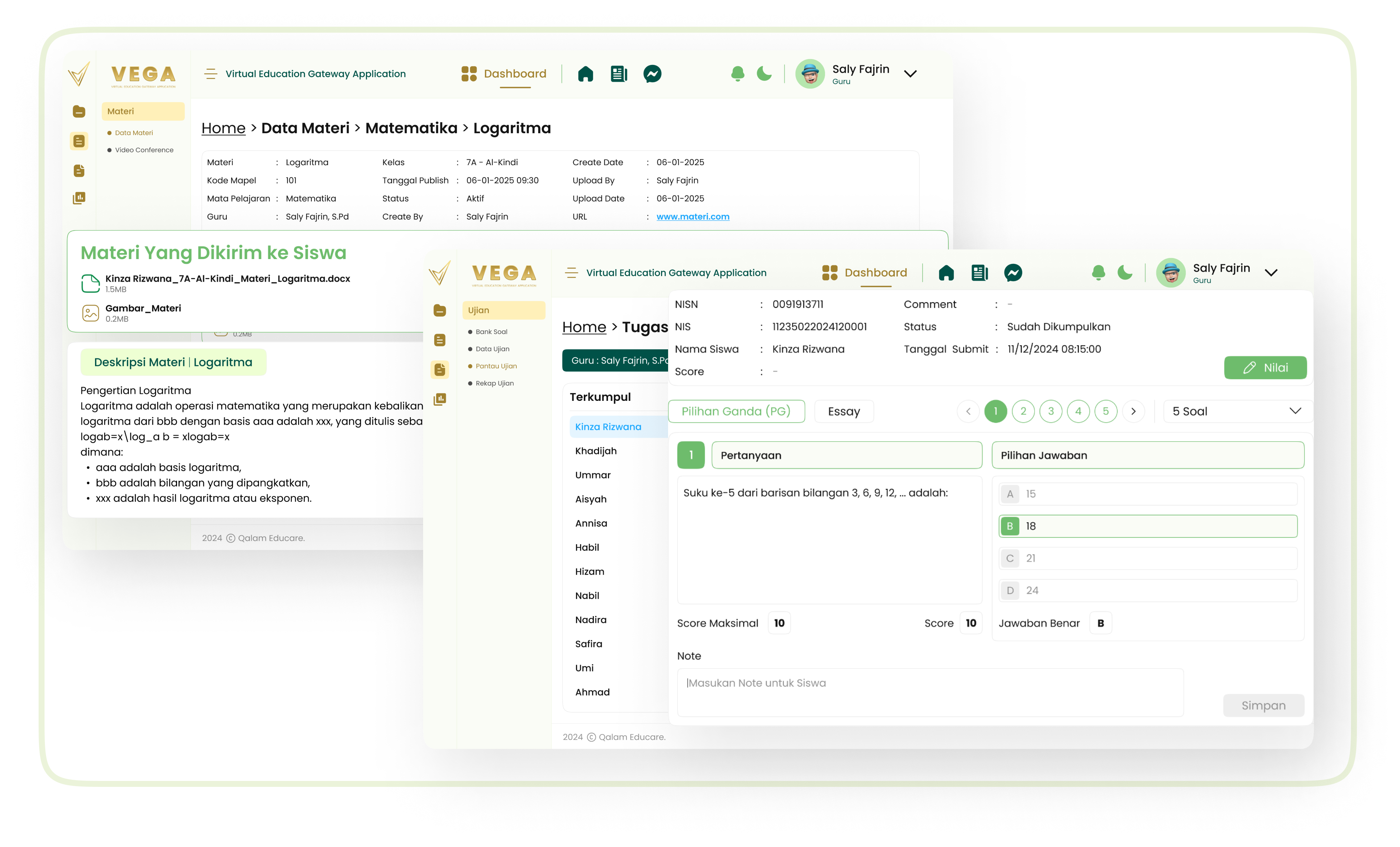 Fitur Mata Pelajaran